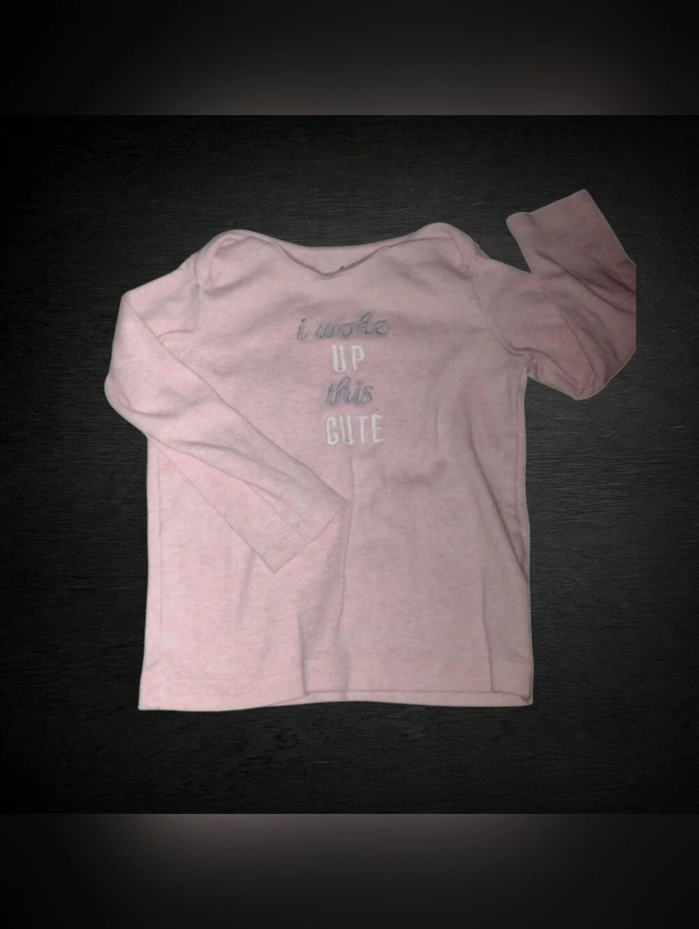 ⭐S) Carter’s Baby Girl Long Sleeve Shirt | “I Woke Up This Cute” | 12–18 Months